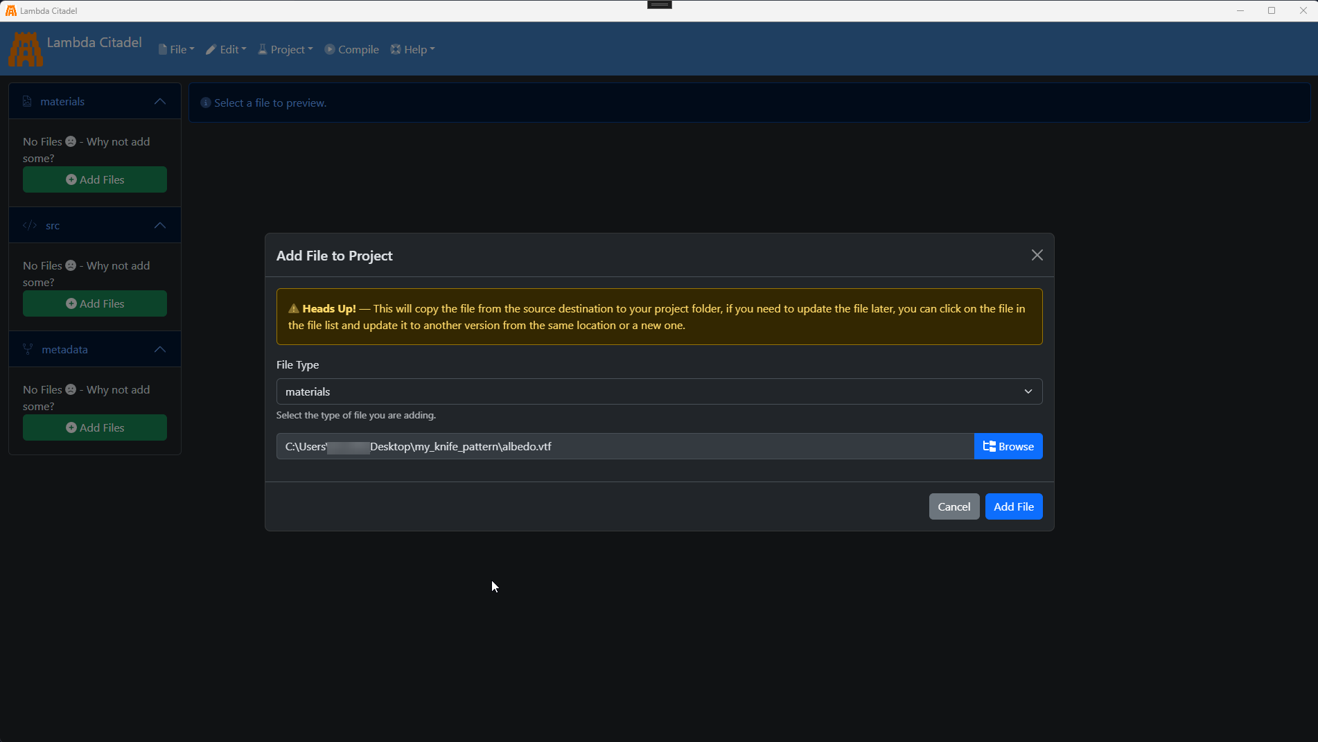 Import Project Content