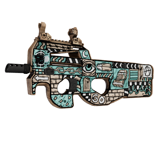P90 | Wooden Engraving