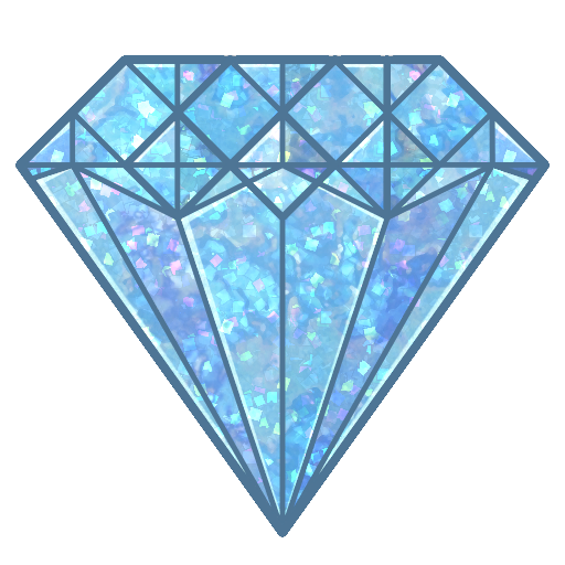Blue Gem (Glitter)