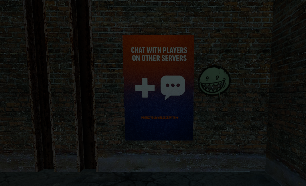 Graffiti in a dark area